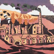 This design is taken from a painting I found of the Blists Hill Furnaces in the mid-19th Century. 