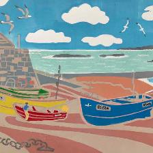 The second print based on a visit to Sennen Cove in Penwith, Cornwall,